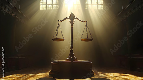 Golden Scales of Justice in...