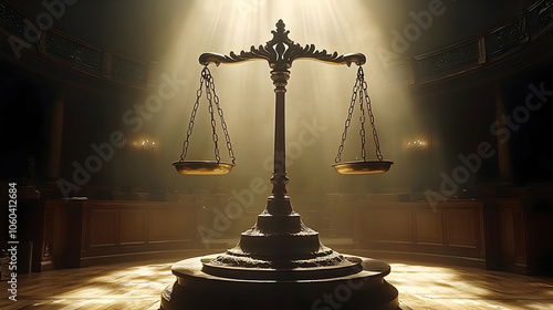 Golden Scales of Justice in...