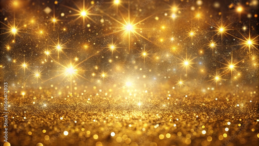 A shimmering expanse of golden glitter reflecting the glow of celestial stars in a captivating display of light and texture. A shimmering expanse of golden glitter reflecting the glow of celestial stars in a captivating display of light and texture.