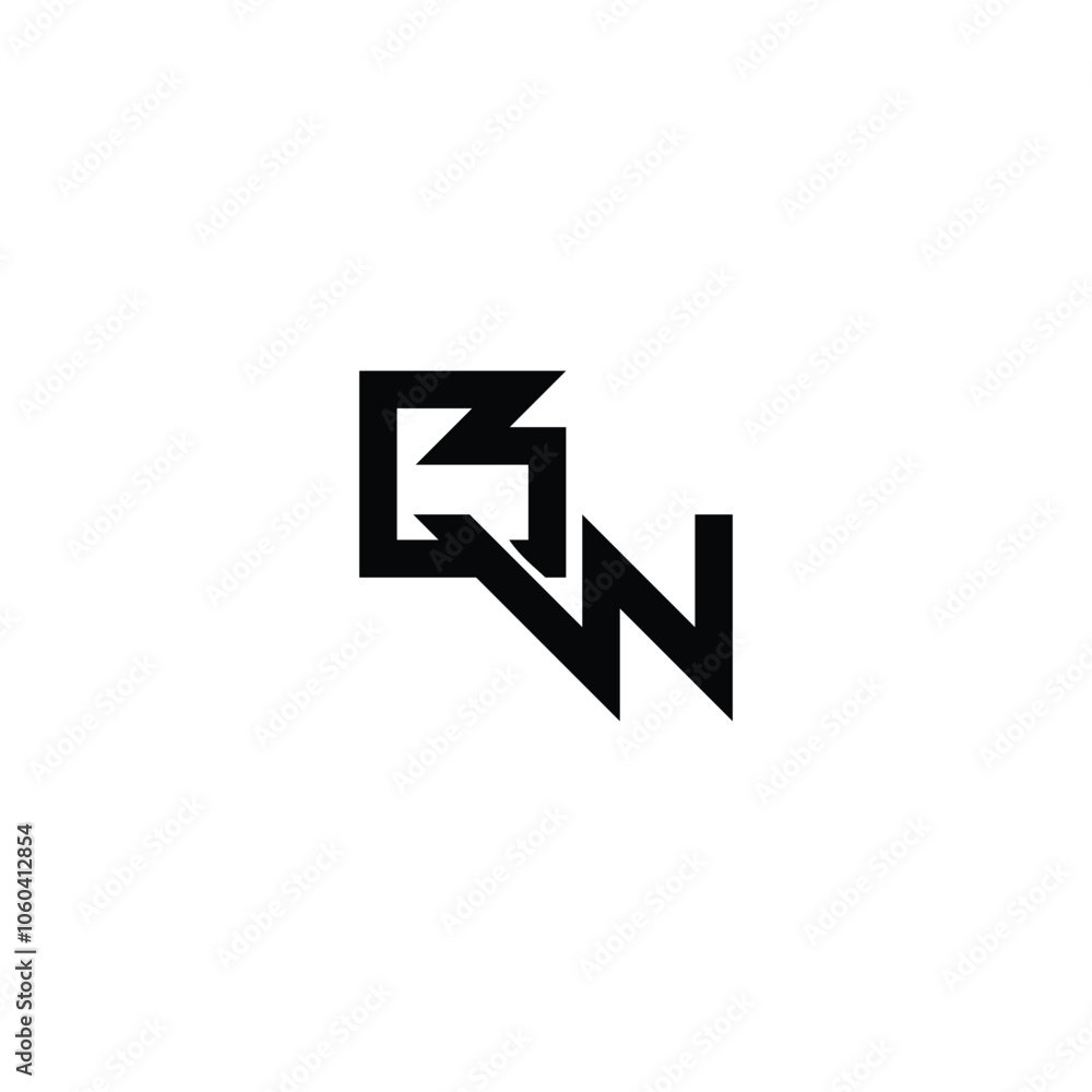 BW monogram logo design letter text name symbol monochrome logotype alphabet character simple logo BW monogram logo design letter text name symbol monochrome logotype alphabet character simple logo