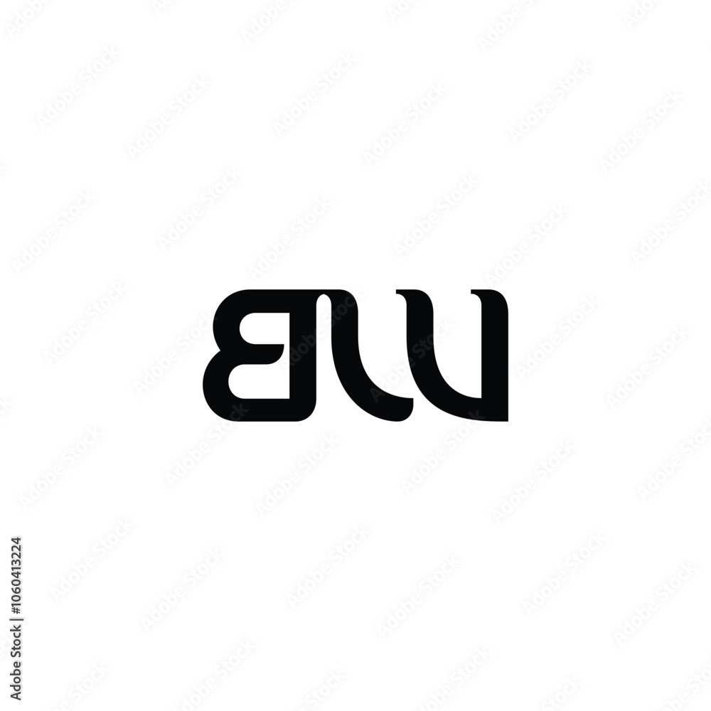 BW monogram logo design letter text name symbol monochrome logotype alphabet character simple logo BW monogram logo design letter text name symbol monochrome logotype alphabet character simple logo
