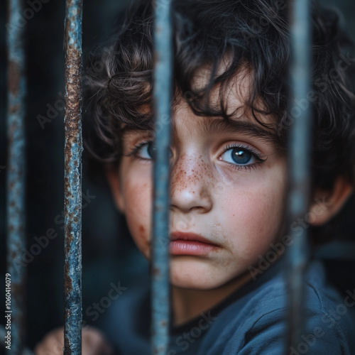 child in prison cartoon art