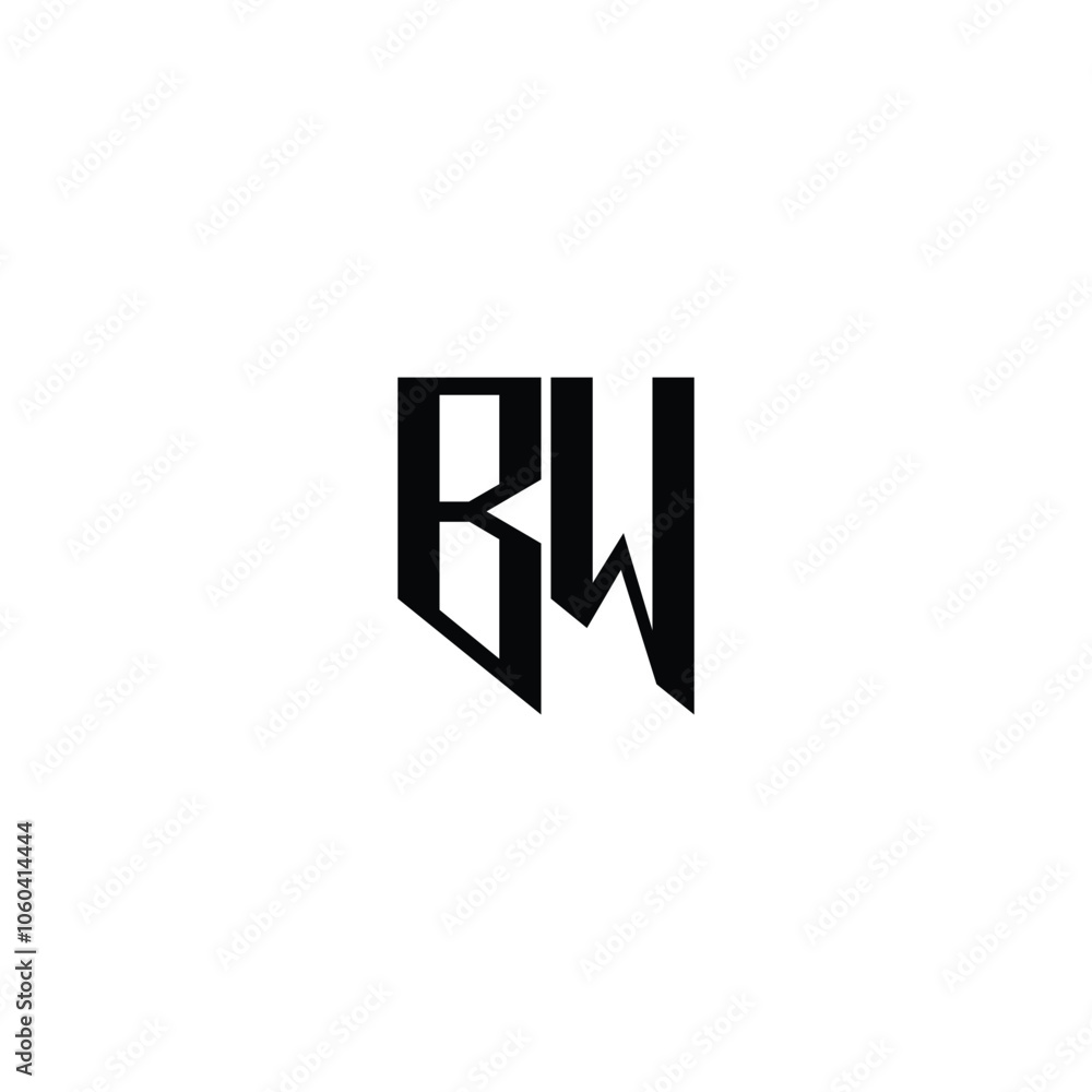 BW monogram logo design letter text name symbol monochrome logotype alphabet character simple logo BW monogram logo design letter text name symbol monochrome logotype alphabet character simple logo