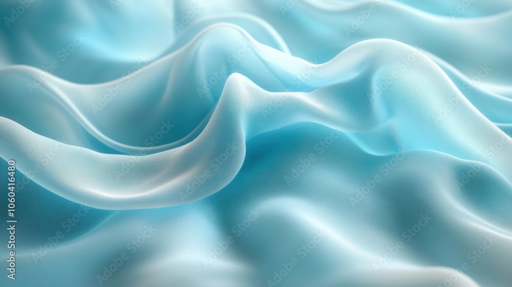 Obraz premium A blue fabric with a wave pattern. Generative AI