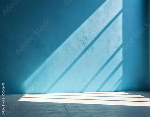 Elegant Minimalism A Simple Abstract Light Blue Background Designed for Product Presentation, Featuring Subtle Shadows and Light Effects that Enhance the Focus on Featured Items.