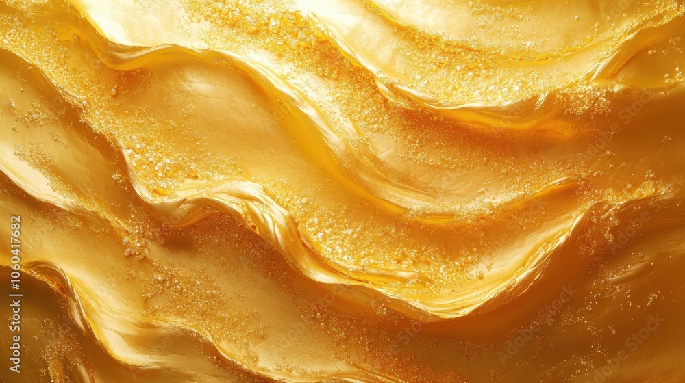 A gold colored surface with a wave pattern. Generative AI A gold colored surface with a wave pattern. Generative AI