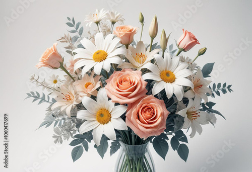 beautiful flowers photo generative ai