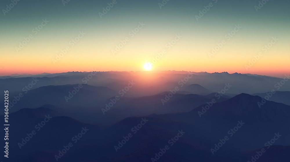 Sunrise over Mountains Abstract Gradient Background with Copy Space Sunrise over Mountains Abstract Gradient Background with Copy Space