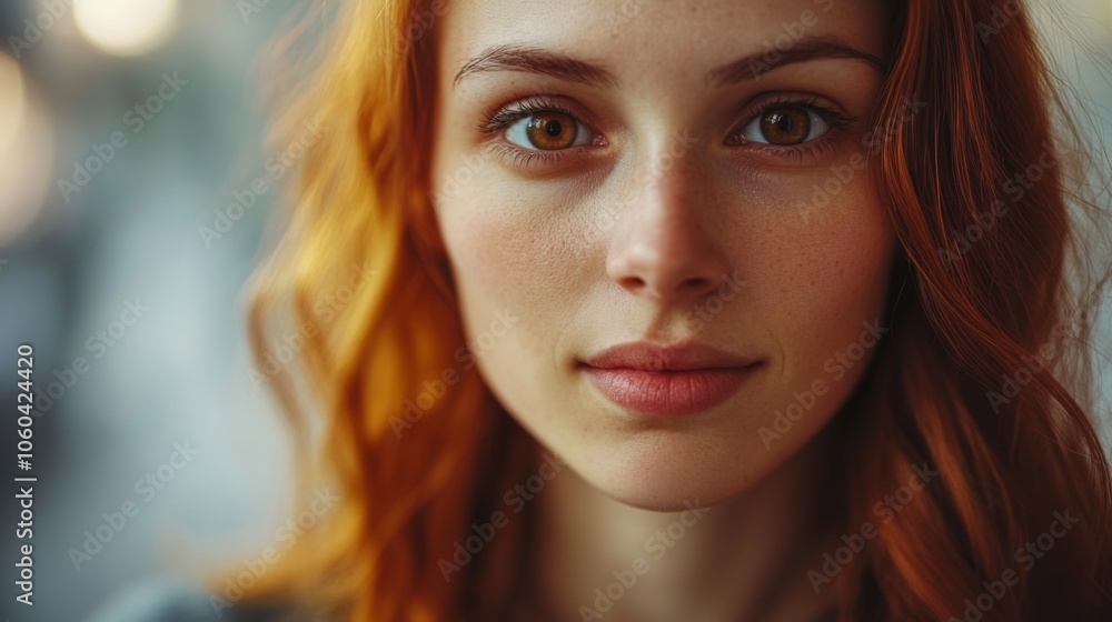 Close Up Portrait of a Woman with Red Hair Close Up Portrait of a Woman with Red Hair