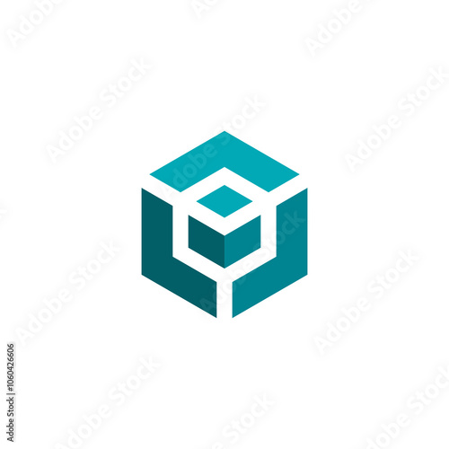 Cube Hexagon Logo design vector template
