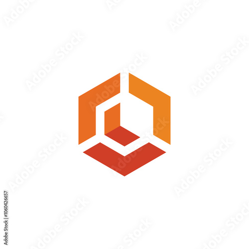 Cube Hexagon Logo design vector template