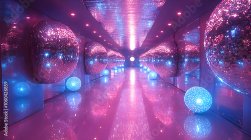 Disco Ball Corridor - Illus...