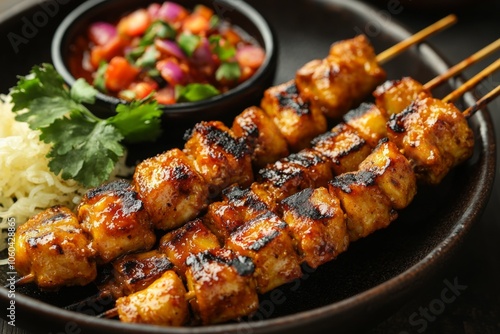 Wallpaper Mural Indonesian Satay Food Menu created with Generative AI Torontodigital.ca