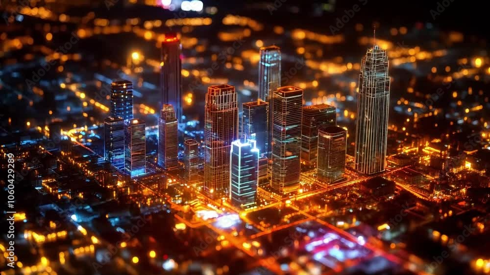 Technology Smart Virtual City Shuttle Background Video Technology Smart Virtual City Shuttle Background Video