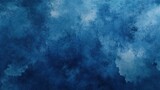 Artistic dark blue watercolor background with a worn-out, grunge texture featuring blotches, rough edges