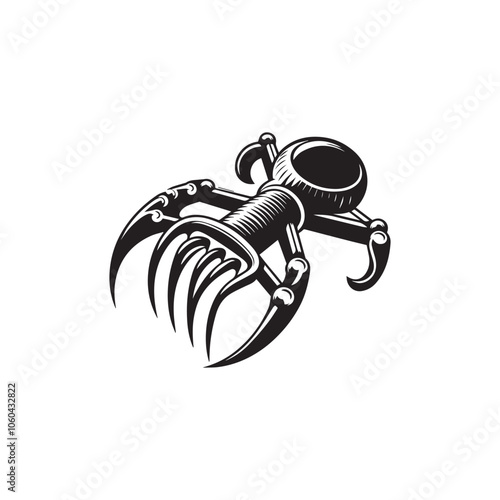 Scratcher silhouette vector design art illustration.