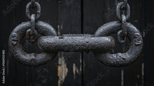 Heavy Duty Chain and Link Closeup