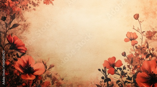 Vibrant Autumn Floral Landscape with Warm Tones