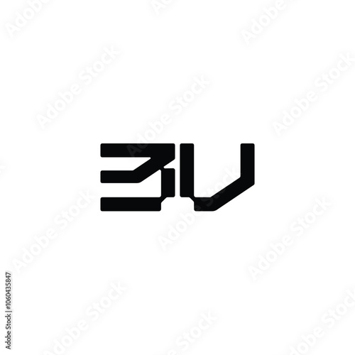 BV monogram logo design letter text name symbol monochrome logotype alphabet character simple logo