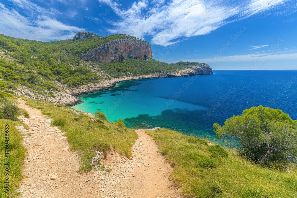 Cap de Formentor - Majorca - Spain. Beautiful simple AI generated image Cap de Formentor - Majorca - Spain. Beautiful simple AI generated image