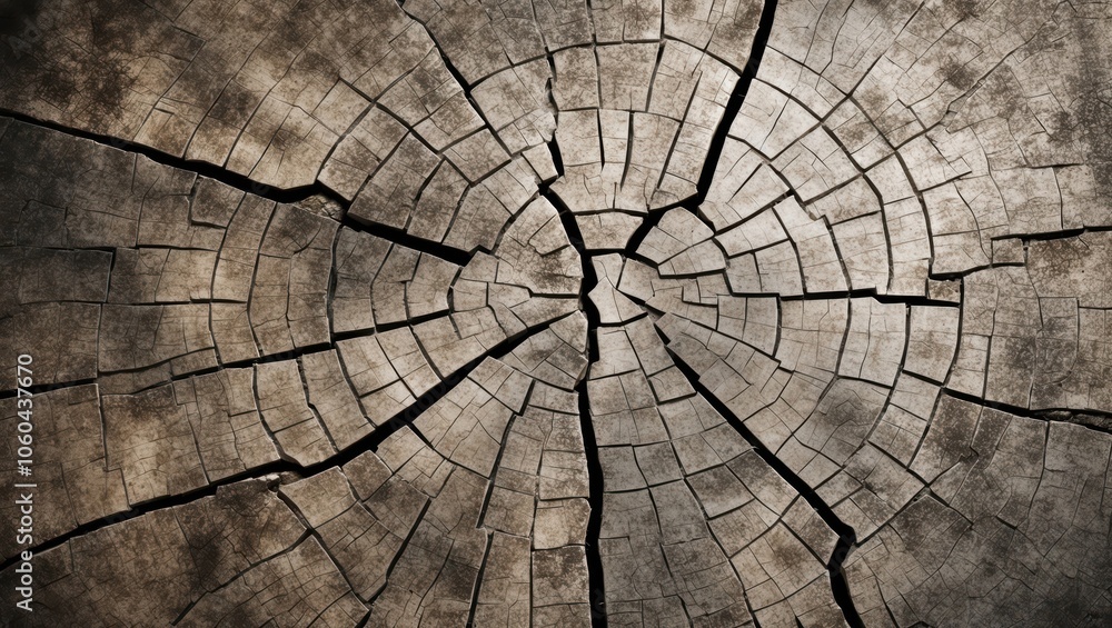 Fototapeta premium cracked surface with sharp details, giving an aged texture.