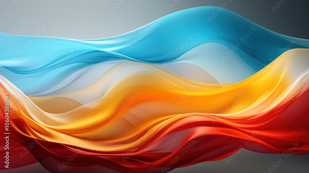 Abstract waves of blue, orange, and red create a dynamic, flowing composition. Abstract waves of blue, orange, and red create a dynamic, flowing composition.