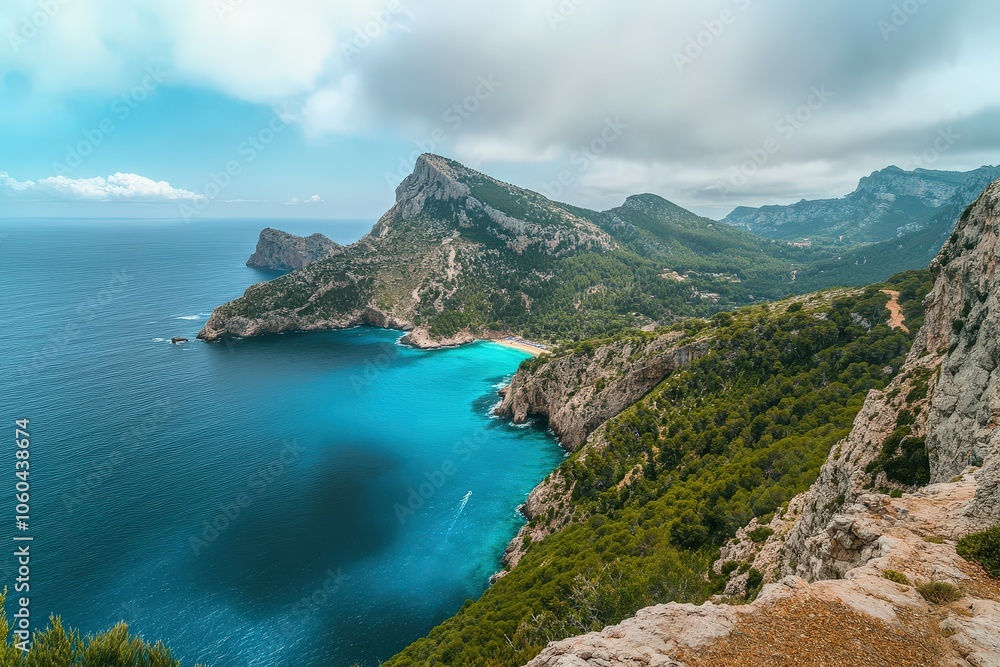 Unterwegs zu dem Highlight auf der wunderschönen Balearen Insel Mallorca - Cap de Formentor - Spanien. Beautiful simple AI generated image Unterwegs zu dem Highlight auf der wunderschönen Balearen Insel Mallorca - Cap de Formentor - Spanien. Beautiful simple AI generated image