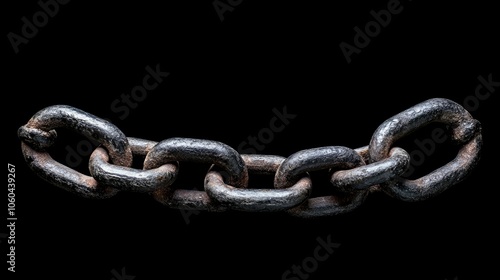 Close-up of a Rusty Chain Link