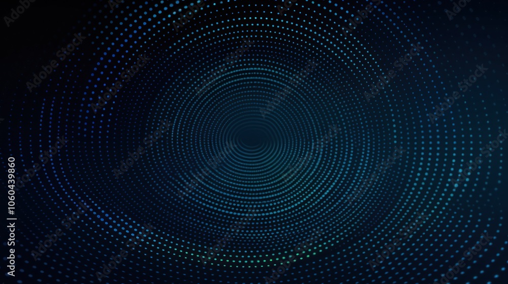 Abstract design featuring concentric circles and dots in a gradient of blue tones. Abstract design featuring concentric circles and dots in a gradient of blue tones.