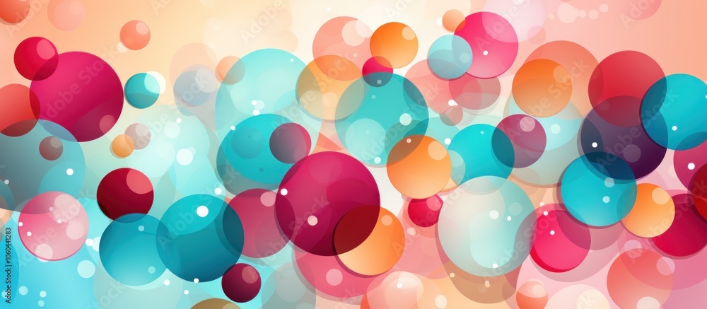 Abstract colorful bubbles creating a vibrant, playful background suitable for design projects. Abstract colorful bubbles creating a vibrant, playful background suitable for design projects.