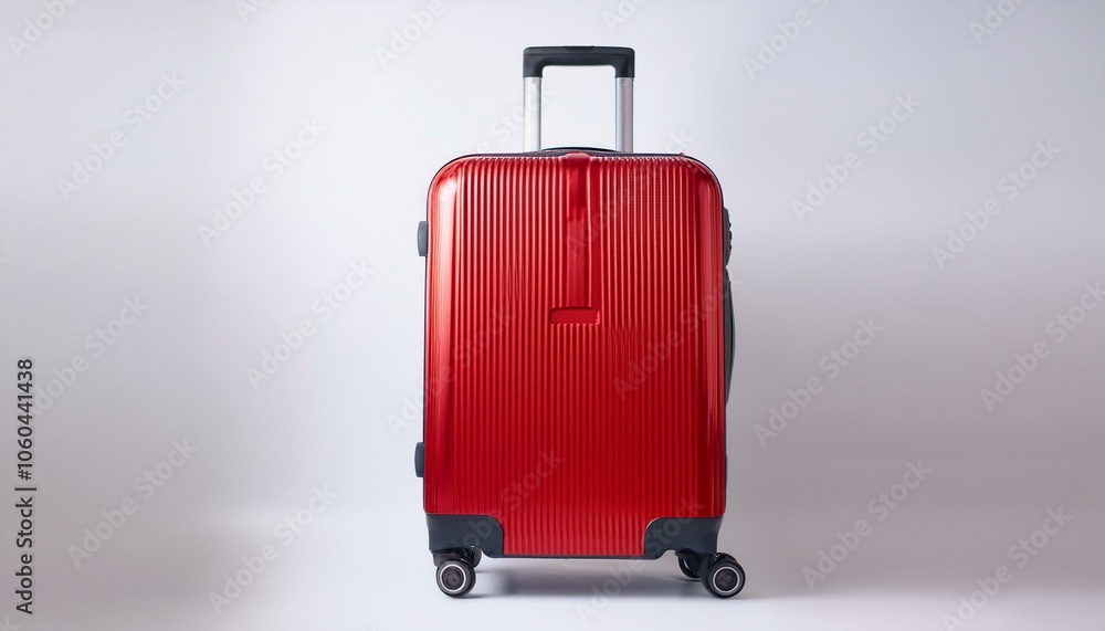 Red suitcase on a white background. 3D Rendering Red suitcase on a white background. 3D Rendering