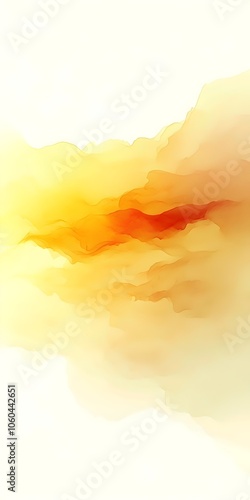 A serene and vibrant abstract composition featuring soft hues of yellow and orange, creating a calming atmosphere infused with warmth and light.