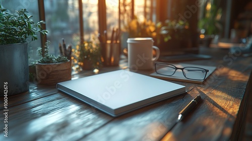 Closeup of a Book on a Wooden Table
