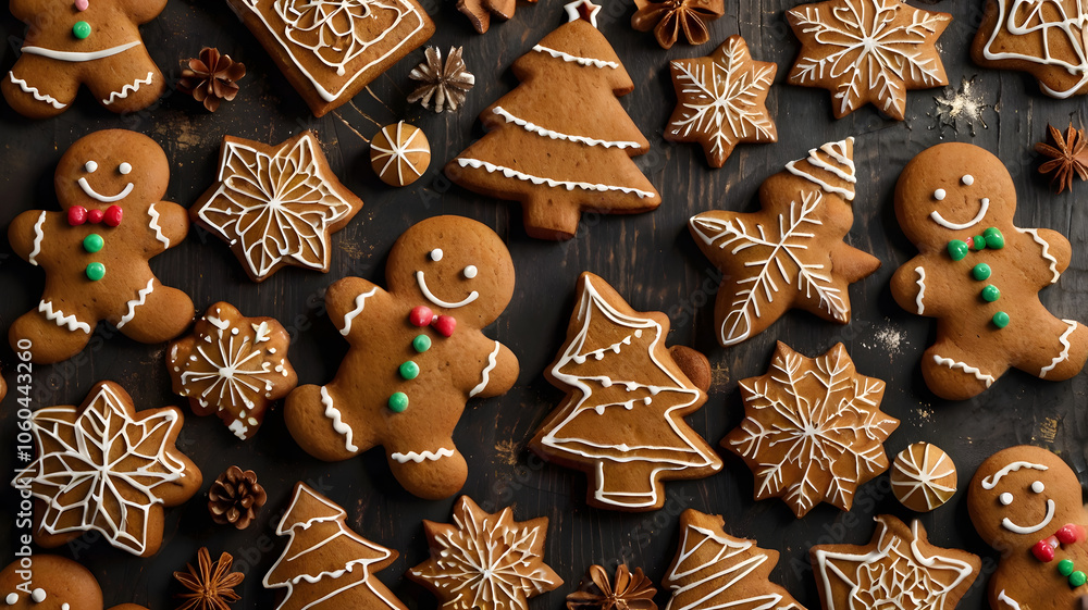 Christmas homemade gingerbread cookies