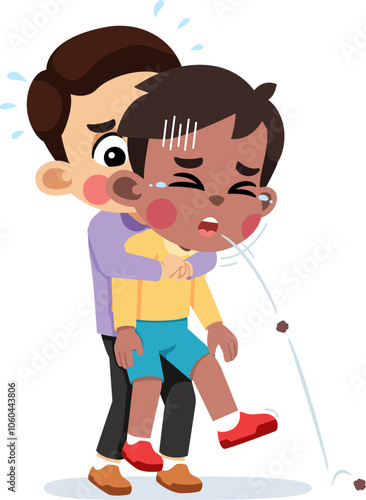 Kid Helping Saving a Choking Friend