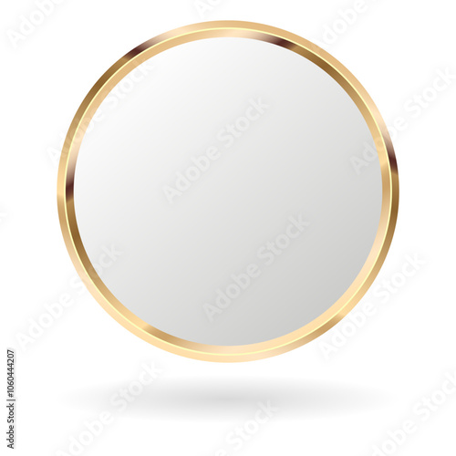 golden plaque on white background