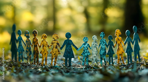 Paper Cutout Figures Holdin...
