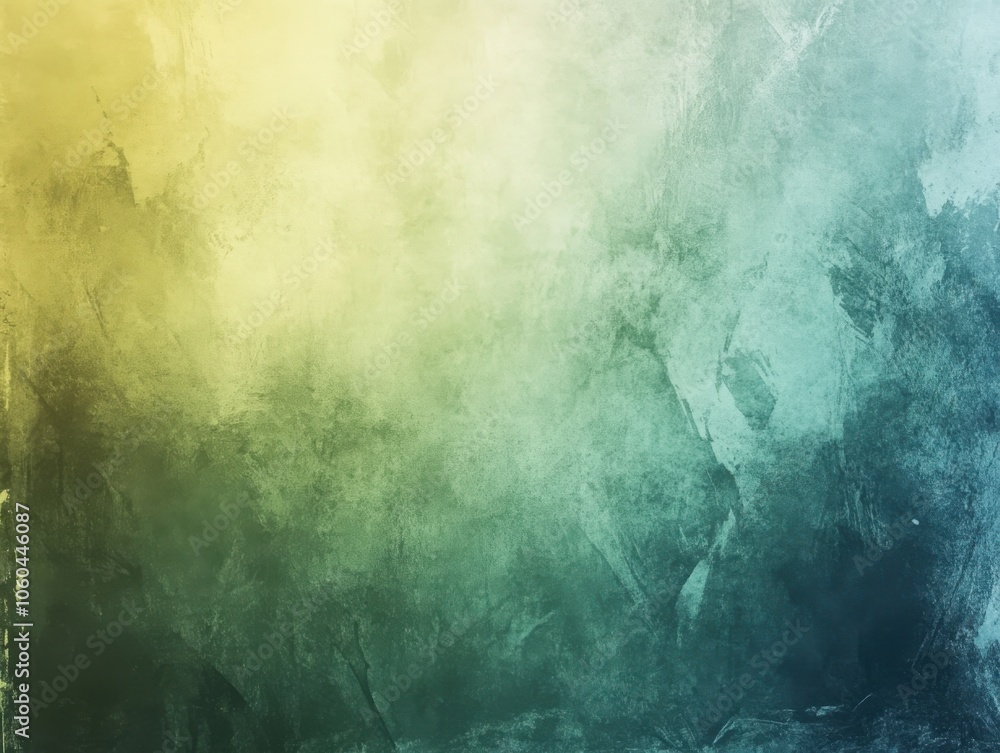 Obraz premium Colorful abstract textured background in green and yellow tones.