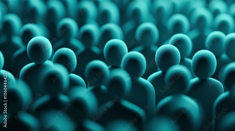 Obraz premium Abstract Crowd of People
