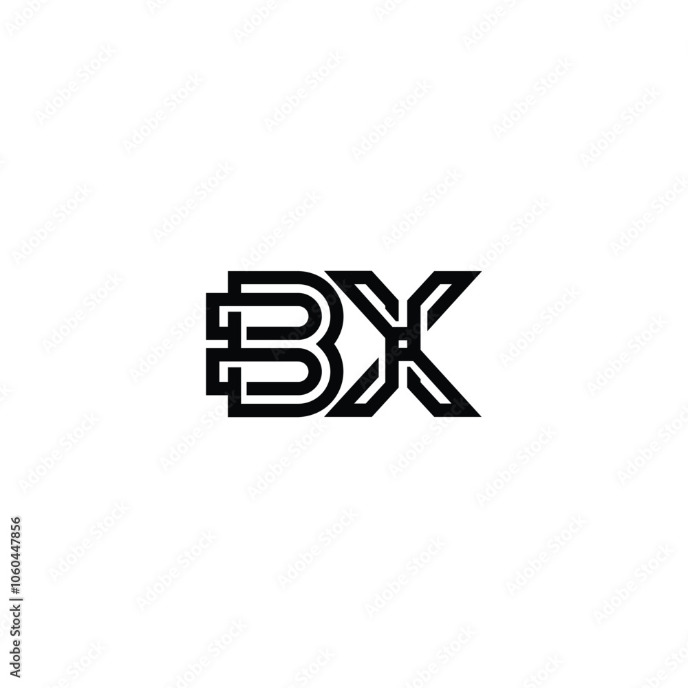 BX monogram logo design letter text name symbol monochrome logotype alphabet character simple logo BX monogram logo design letter text name symbol monochrome logotype alphabet character simple logo