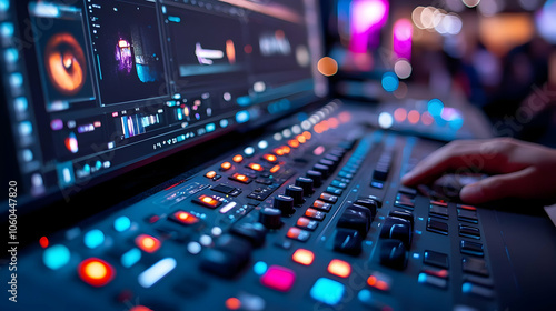 Closeup of Audio Mixer Cont...