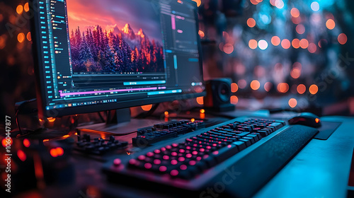 Computer Workstation with S...