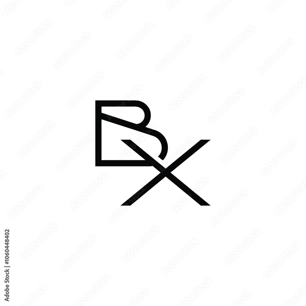 BX monogram logo design letter text name symbol monochrome logotype alphabet character simple logo BX monogram logo design letter text name symbol monochrome logotype alphabet character simple logo