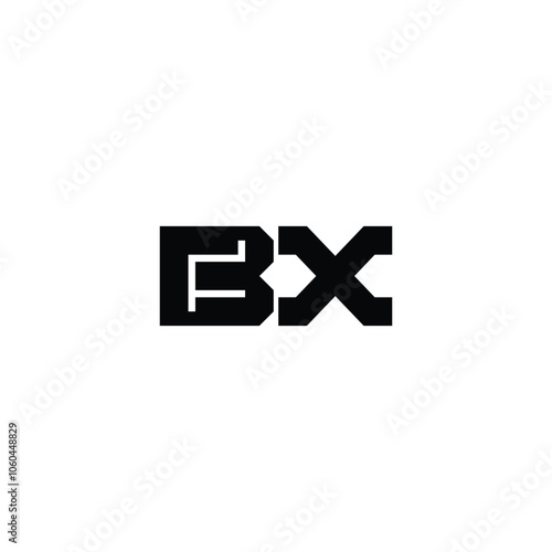 BX monogram logo design letter text name symbol monochrome logotype alphabet character simple logo