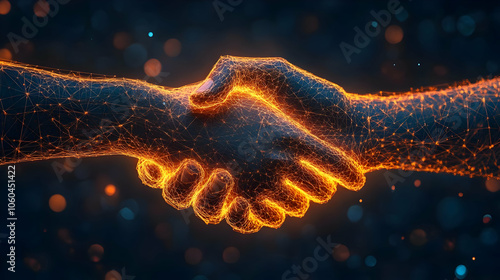 Digital Handshake - 3D Illu...