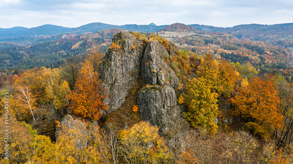 autumn in the mountains.Czech Republic, Prysk, Stredni vrch autumn in the mountains.Czech Republic, Prysk, Stredni vrch
