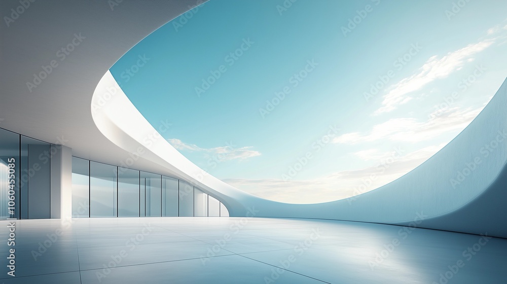 Serene Minimalist Architecture: An Open Space with White Marble Blocks and a Flat Roof Under a Clear Blue Sky, Capturing the Tranquility of Light and Shadow Serene Minimalist Architecture: An Open Space with White Marble Blocks and a Flat Roof Under a Clear Blue Sky, Capturing the Tranquility of Light and Shadow