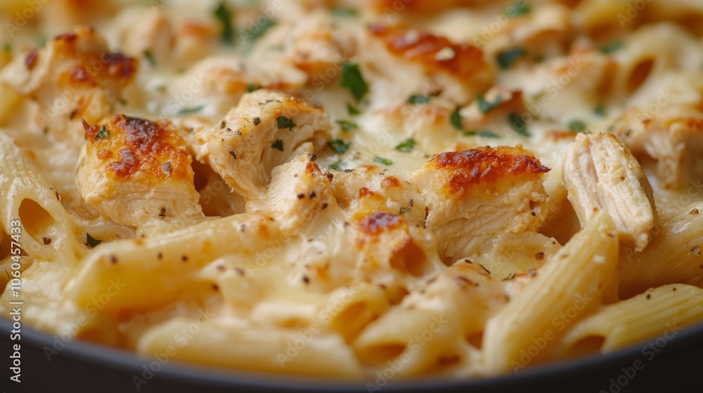 cheesy chicken pasta, food photography, 16:9 cheesy chicken pasta, food photography, 16:9