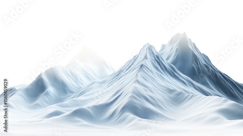Wallpaper Mural A panoramic view of towering snowy mountains, their peaks piercing the sky and covered in fresh snow. Torontodigital.ca