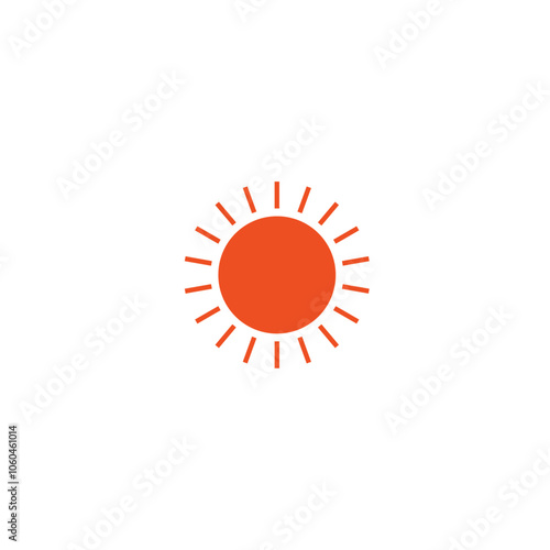 Sun icon logo flat vector design